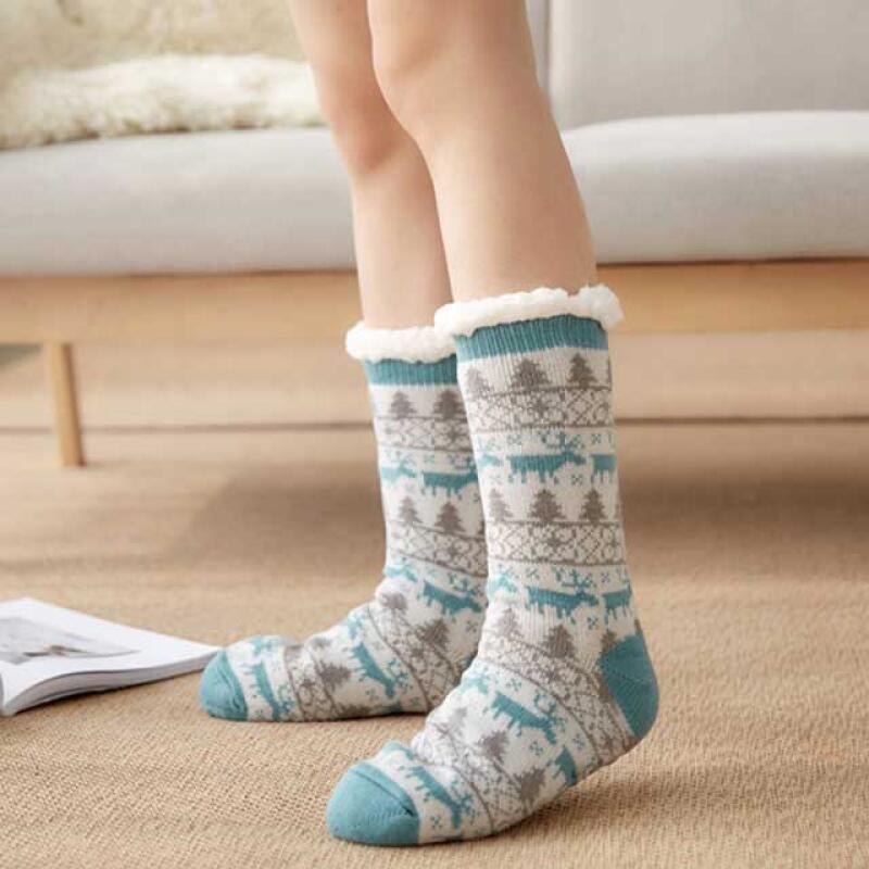 Patterned sleep socks, winter long socks, thermal insulation, cold hands and feet