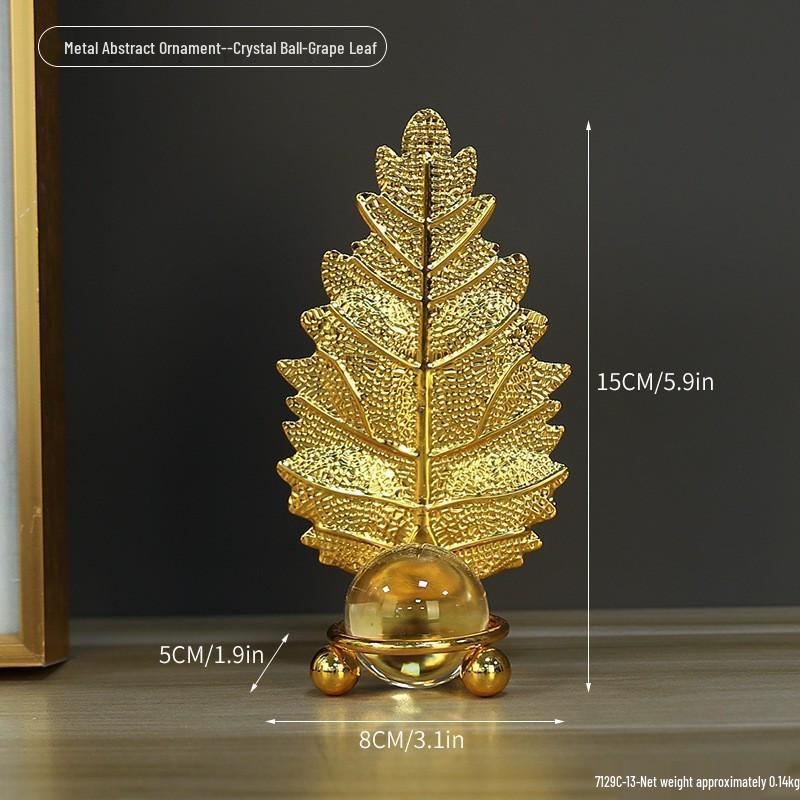 Golden Light Luxury Resin Handicrafts Collection: Ornaments for Office, Living Room, Wine & TV Cabinets
