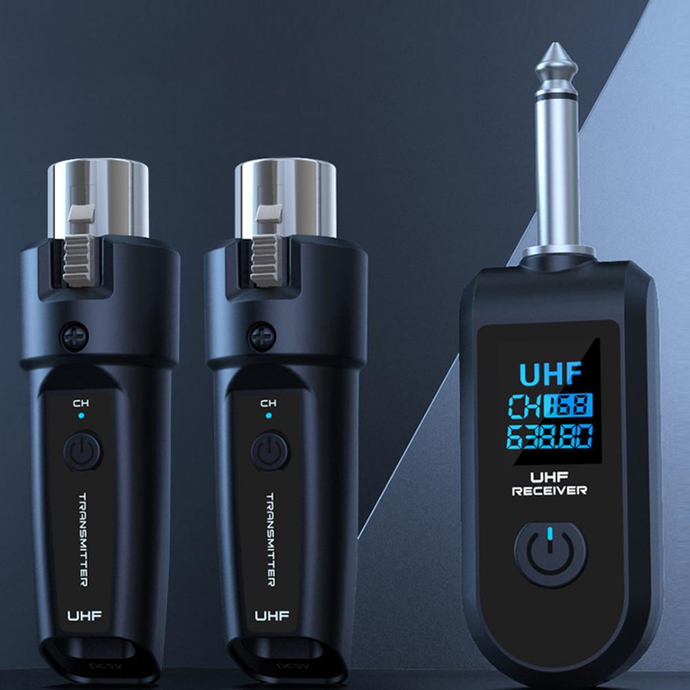 Microphone Wireless System Rechargeable Signal Adapter Wireless Mic Adapter for Audio Mixer Dynamic Mic Electric Guitar Bass