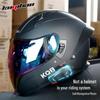 Cool Rider Bluetooth Full Face Motorcycle Helmet: Safe, Long Battery Life, Built-in Earphones, Wide View for Navigation