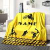 Dirt Bike Tricks Home Customize Your Name Blankets Comfortable Soft Lightweight Allseason Multipurpose Blanket For Picnics Sofas Offices Beds Living
