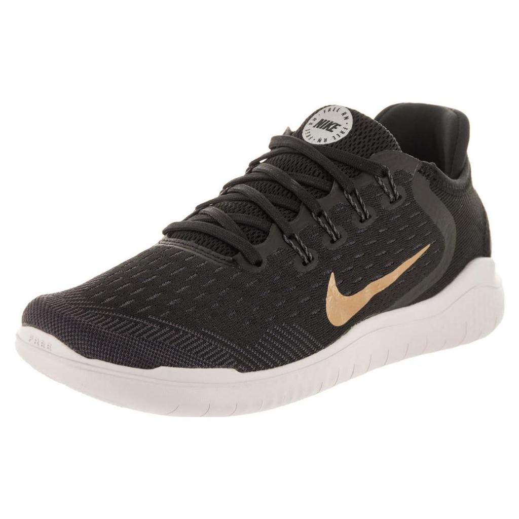 Nike Free Rn 2018 Black Metallic Gold Vast Grey Women's 942837-008