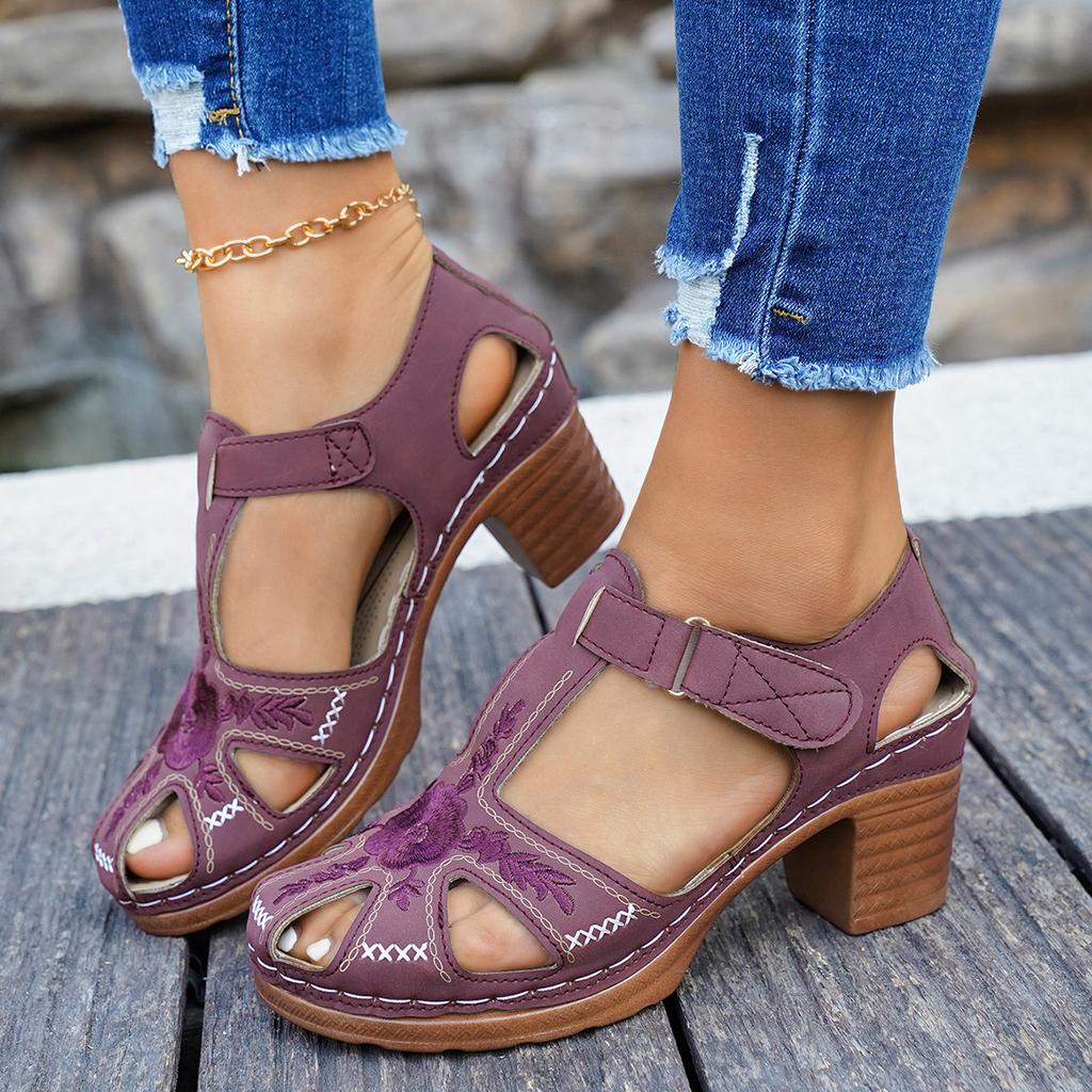 Plattformschuhe für Damen in großer Größe, lässige Sandalen mit dickem Absatz