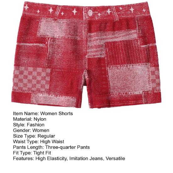 Women Shorts Elastic Tight Fit Imitation Denim Bottom Shorts Seamless Perfect Body Curve Shorts Daily Wear