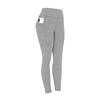 Yogahosen für Frühling und Sommer Hochtailliert Po-formend Figurformend Fitness-Leggings mit Seitentaschen für Damen