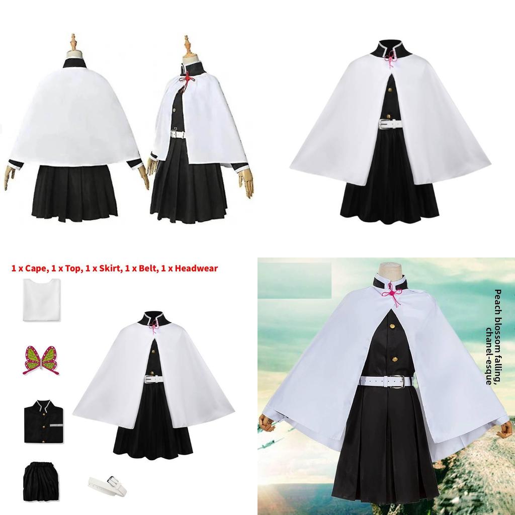 Demon Slayer Kimetsu No Yaiba Tsuyuri Kanao Costume With Casual Style And Linen Fabric For Youths