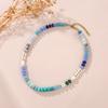 Women Colorful Natural Stone Handmade Beaded Flower Clavicle Necklace Beach Jewelry