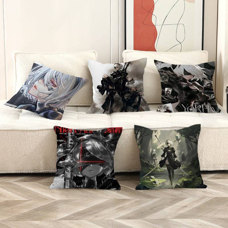 N-Nier Anime Cushion Cover Pillow Cover Decor Pillowcase Printed Cushion Case for Couch