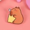 Set of 9 Fashionable Capybara Brooch Acrylic Lapel Pin Lovely Animal Shaped Badge Scratch Resistant Pins for Clothing