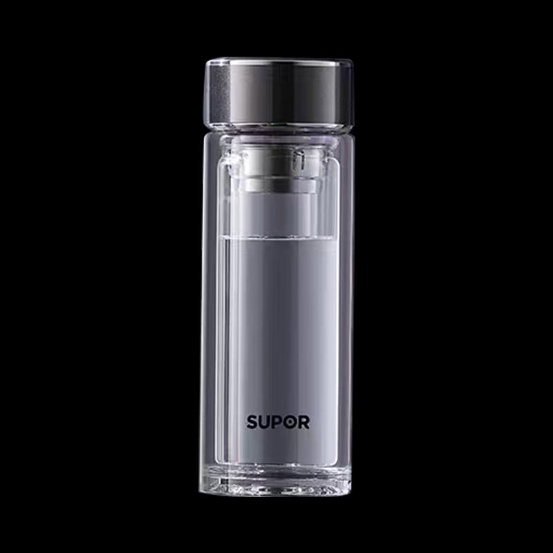 SUPOR Double-Layer Heat-Resistant Glass Mug