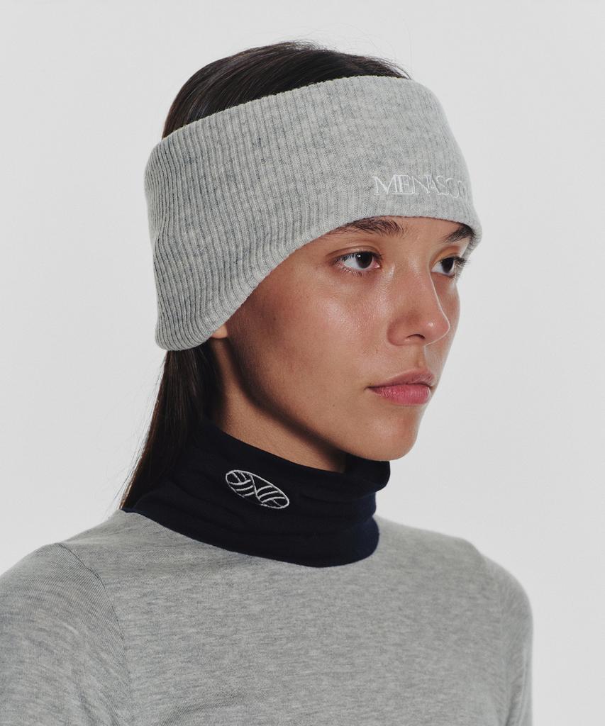Menasoo Menasoo Reversible Wool Headband_White Melange