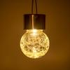 Solar LED Crackle Glass Ball Pendant Garden Light