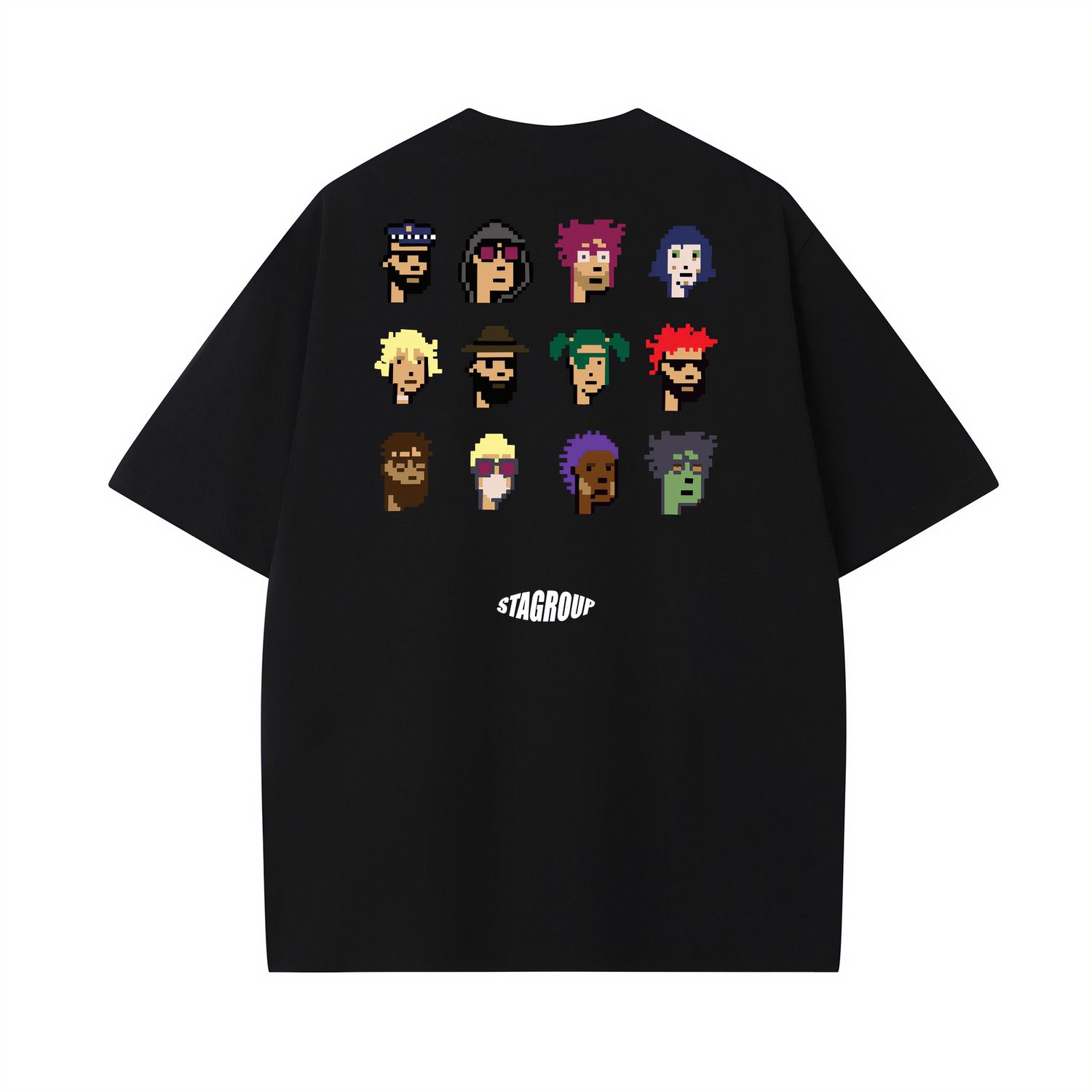 

Heavyweight Mosaic Figure-printed Short-sleeved American Streetwear Brand Loose Couple T-shirts for Men and Women 4XL