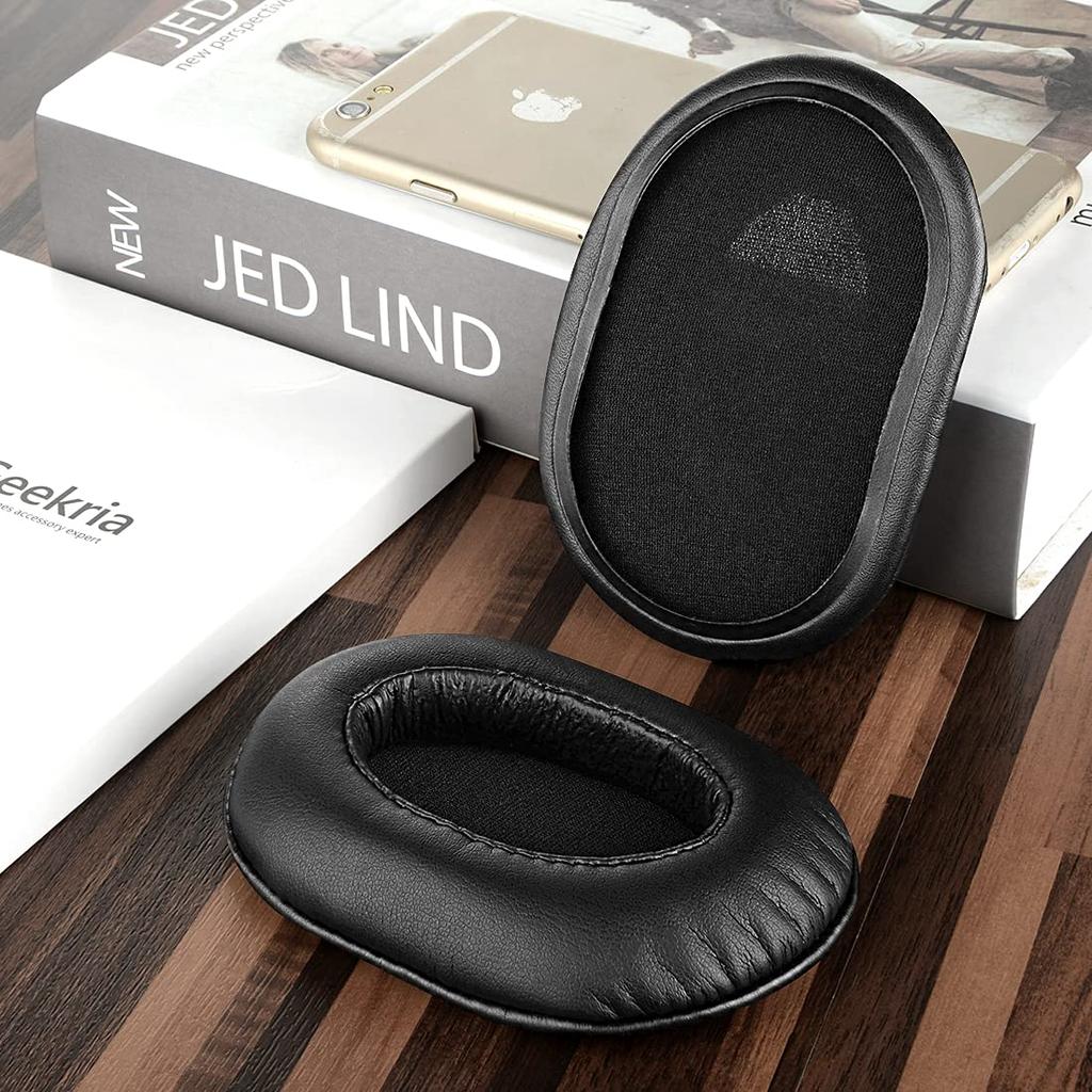 Geekria Ear Pads QuickFit Compatible Pads Compatible with SONY ZX1000 Headphones Pads Cups MDR-Z1000 Ear/Ear (Protein Leather/Black)