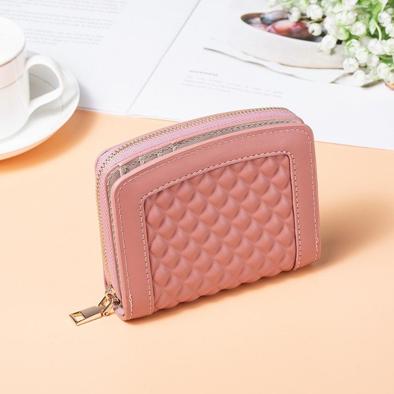 

Новый женский кошелек, короткий кошелек для карт с несколькими отделениями, маленький, свежий, простой и модный кошелек для мелочи на молнии