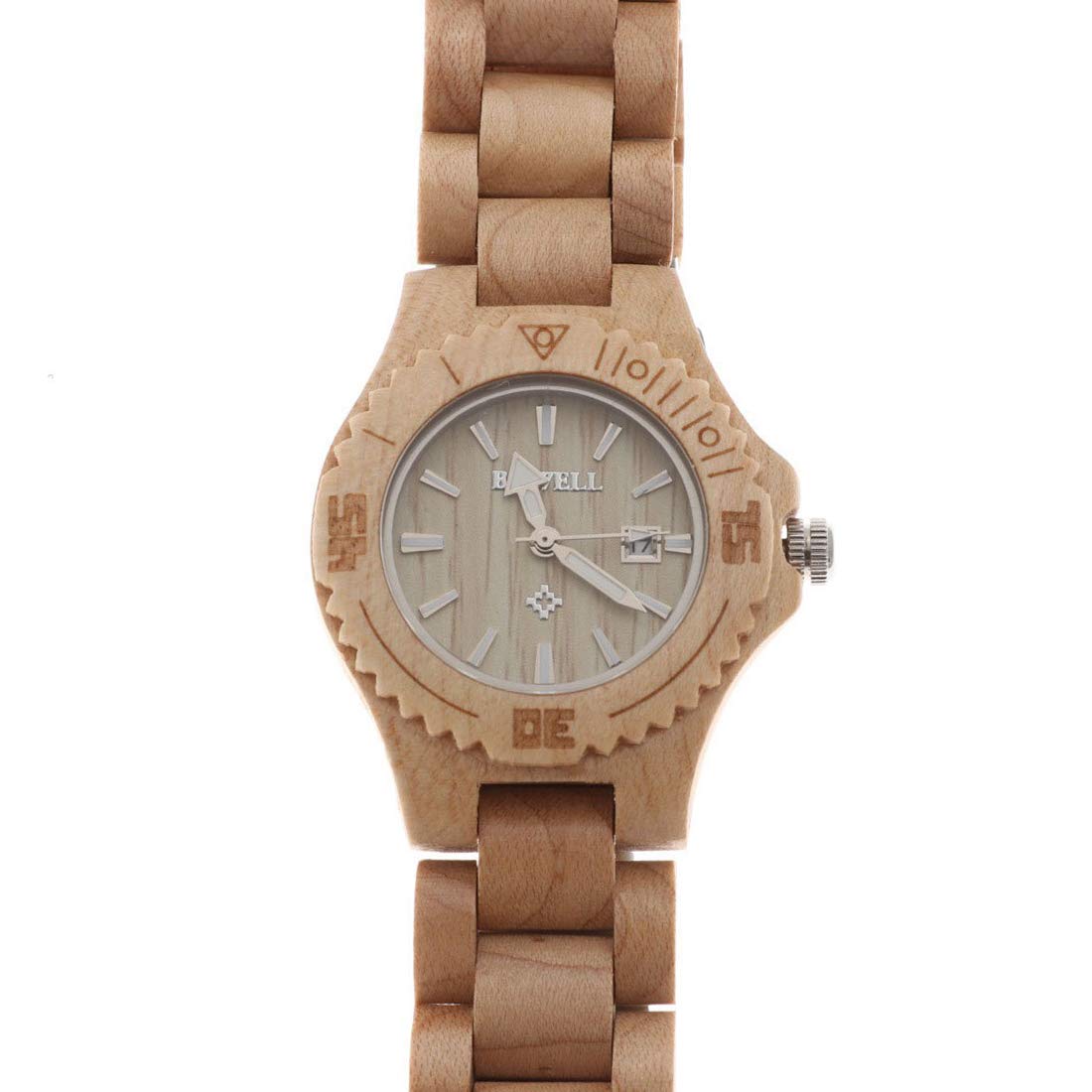 

D Wood Wooden Made from Reliable Natural Date Made in Citizen MIYOTA Movement Maple Beige [Double Double] Женские часы, Часы, Часы, Материалы,