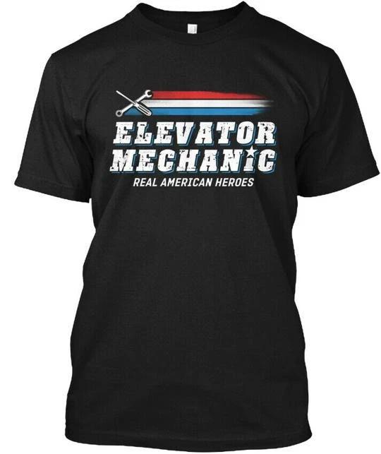 

Proud Elevator Mechanic - Real American 100% Cotton T-shirt Mens Tees Top Made in the USA T-Shirt Tee Top Unisex 4XL