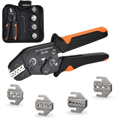 Buketool SN-58B Crimping Pliers Kit Quick Jaw Replacement for Tab 2.8/4.8/6.3/Tube/Photovoltaic/Insuated/Dupont Terminals Electrical Tool