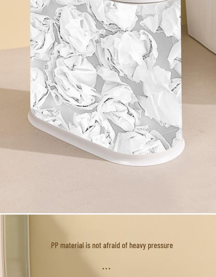INS Style Narrow Gap Bathroom Trash Can with Lid - Moisture & Odor Proof