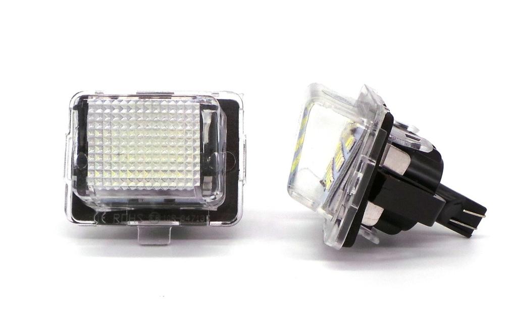 LED License Plate Lamps 2pcs, 12V Compatible with Mercedes, Off-Road