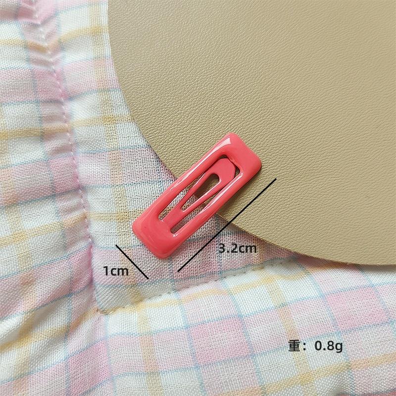 Mini-Quadrat-Klammer 3cm Süße BB-Klammer Bonbonfarbe Sommer Kinder abgebrochene Haare Macaronfarbe Seitenklammer Haarnadel Haarschmuck