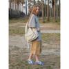 Saendeusaundeu (Unisex) Basic Cocoon Fit T-Shirt Gray