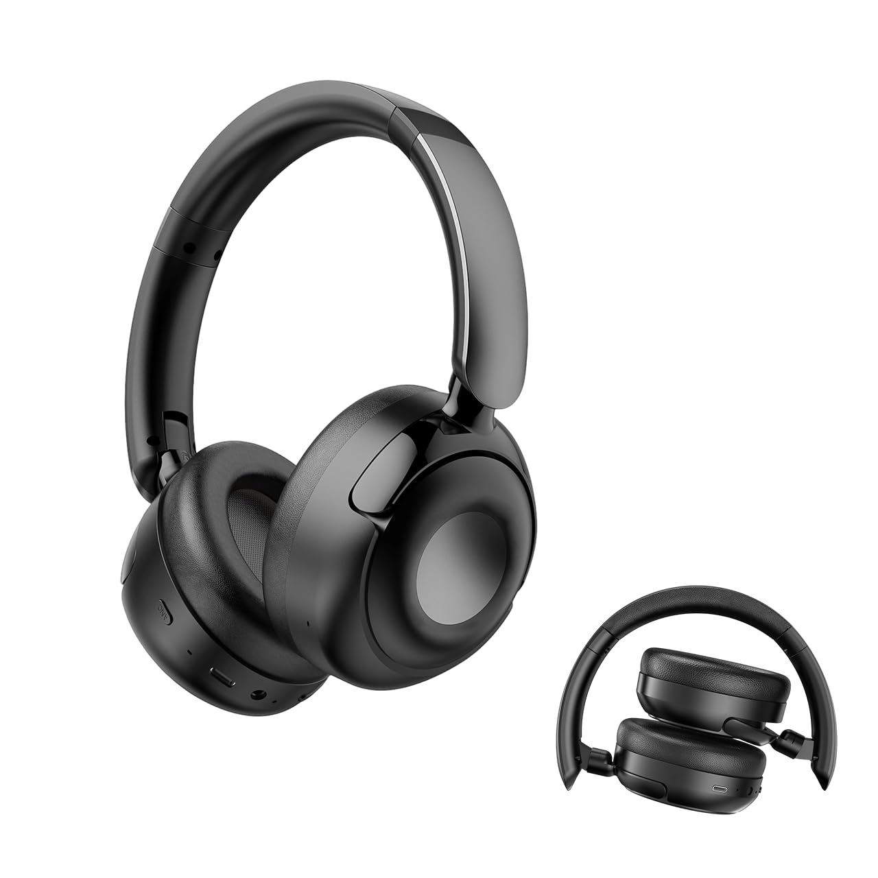 

Bluetooth Wireless Headphones with 6 Silicone Up to 80 Hours ANC Noise IPX7 Latest Bluetooth Dual Call Comfortable and for Compatible with чорний