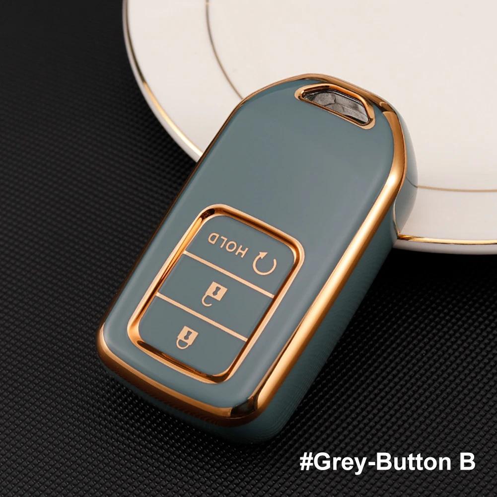 TPU Car Remote Key Case Cover Protector Shell Fob For Honda CRV CR-V Fit Civic Accord HR-V HRV City Odyssey XR-V Accessories
