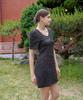 BIBYSEOB U-Neck Tweed Half Dress Black [T32]