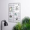Grid Metal Wall Board For Photos, Notes, Notes, Black Clips