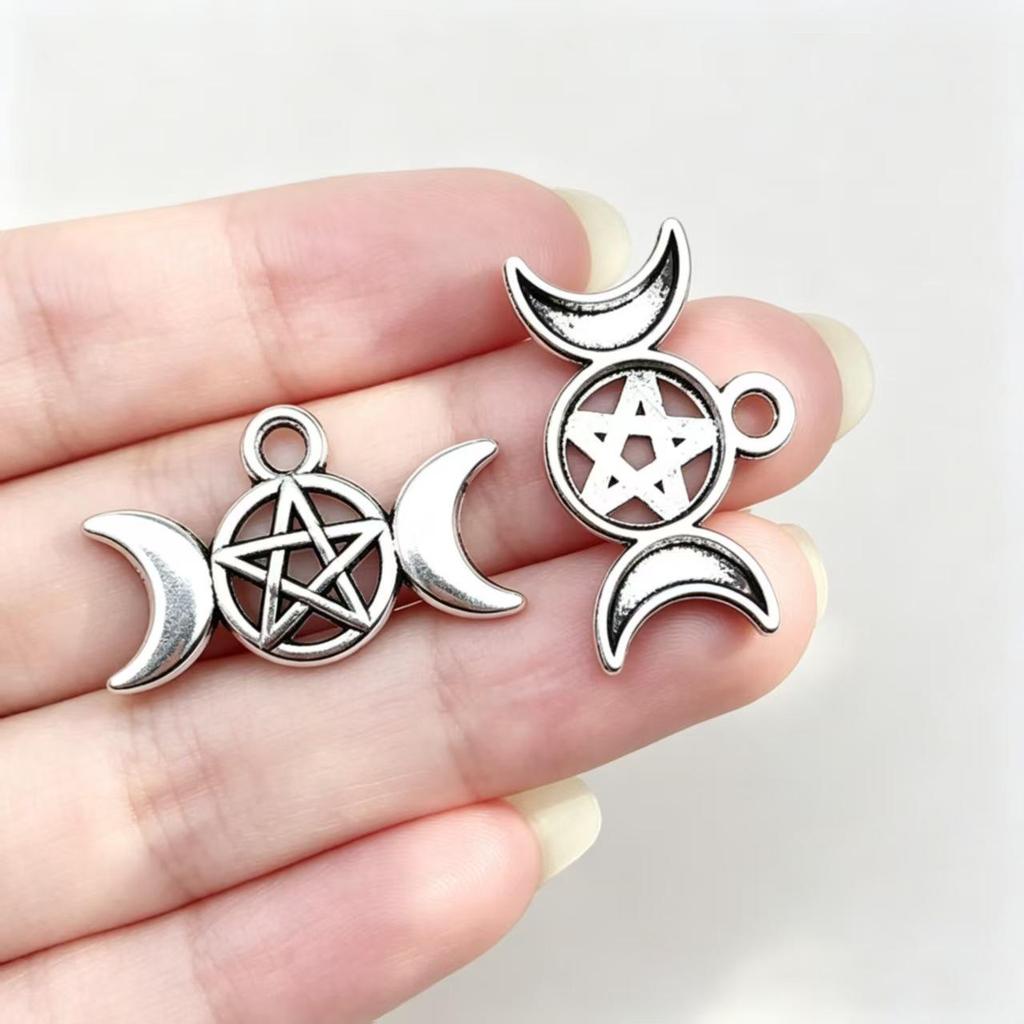 Cross and Star Hollow Alloy Jewelry Charms for Necklaces, Earrings, and Bracelets