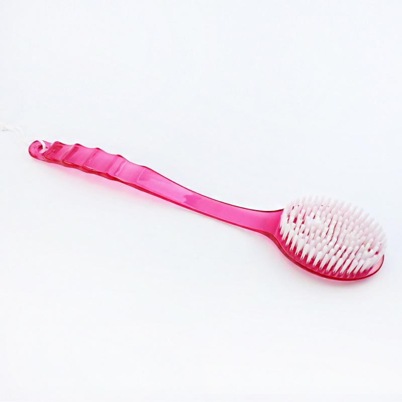 

Long Handle Soft Bath Body Brush Plastic Skin Care Massager Shower Bath Goods Bathroom Accessories Shower Sponge червоний