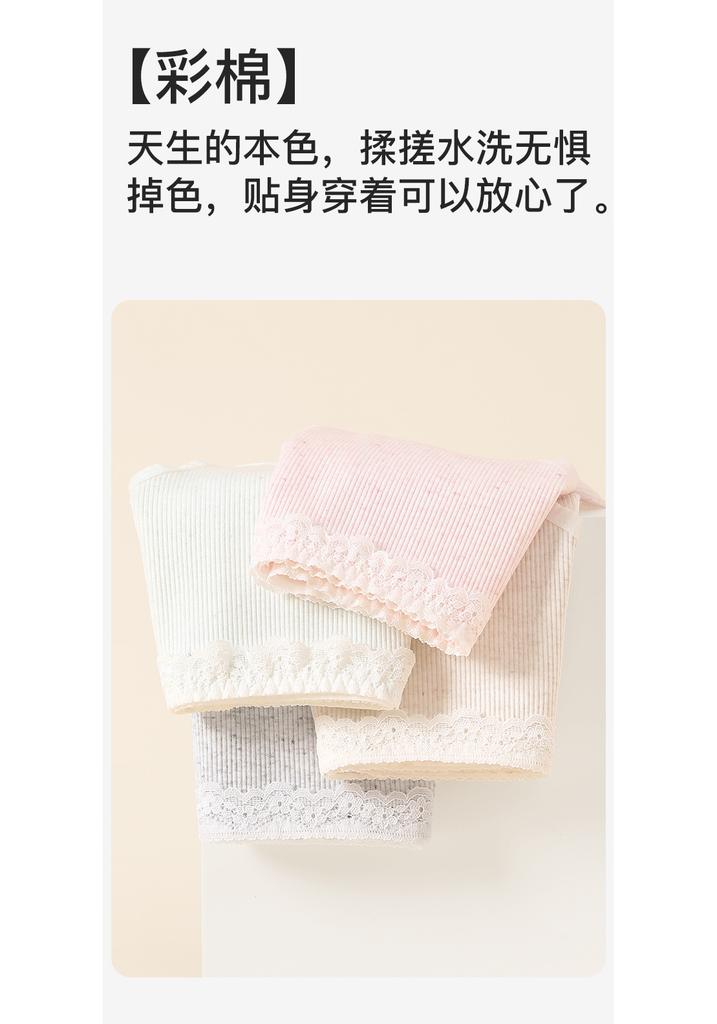Fenteng 4-Pack Women's Cotton Lace Underwear