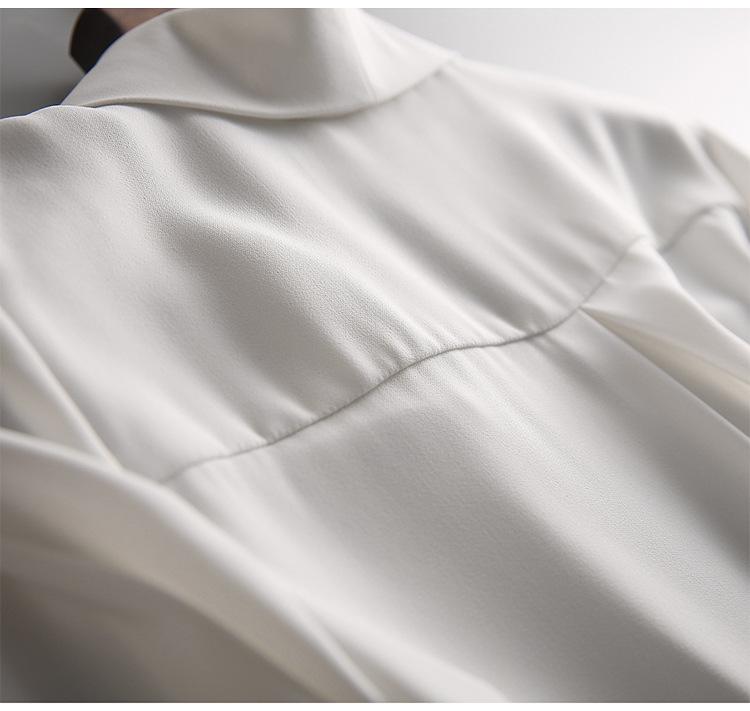 Elegant Women's Ribbon Shirt - Spring/Autumn Top