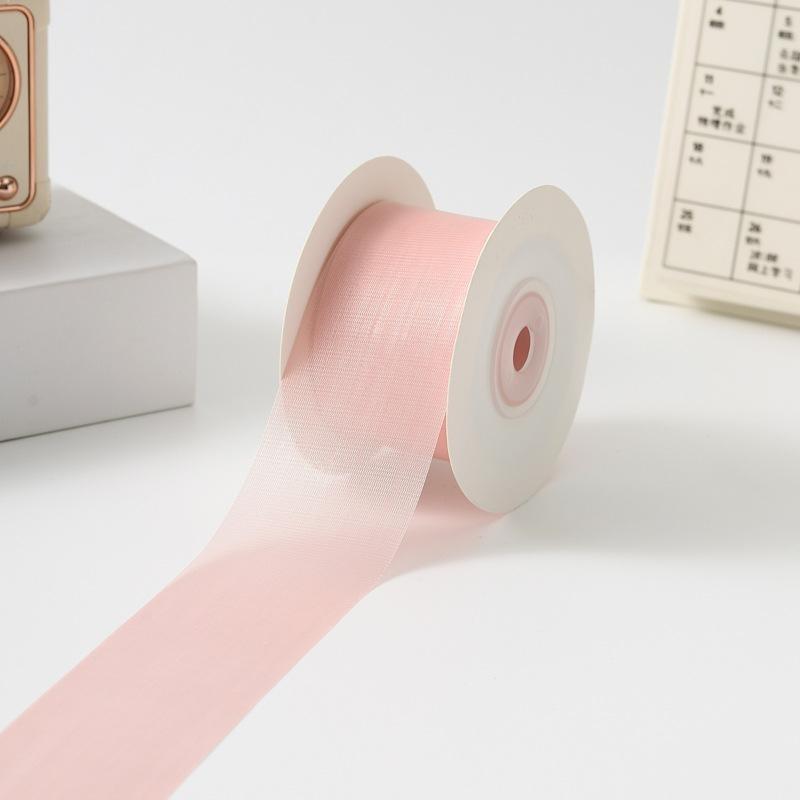 10 yards Rotolo di nastro di organza di colore pieno con bordo ondulato a coda di pesce per bouquet di fiori, regali, confezioni, decorazioni per feste di nozze