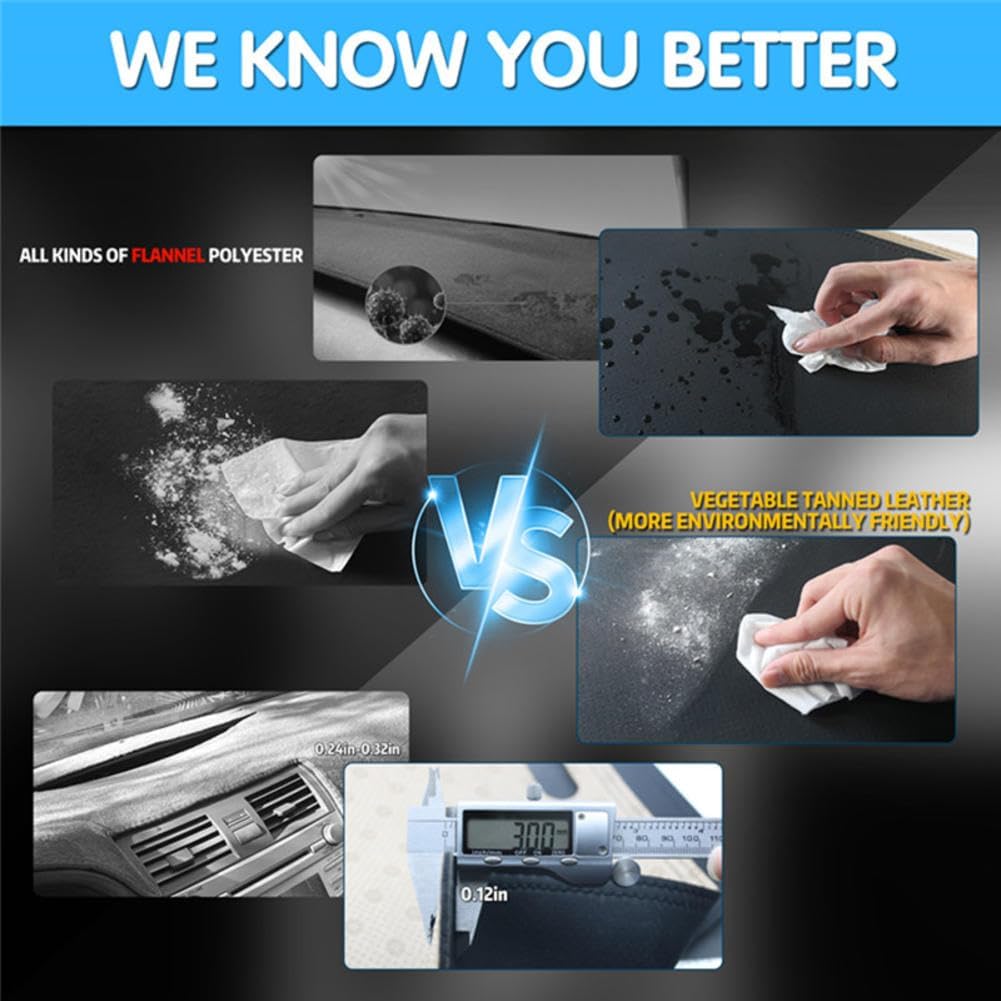 ZIRIA Leather Dashmat Dashboard Cover Pad Dash Mat Carpet,for Toyota Hiace G5 H200 2005 2007 2008-2018 Car Accessories