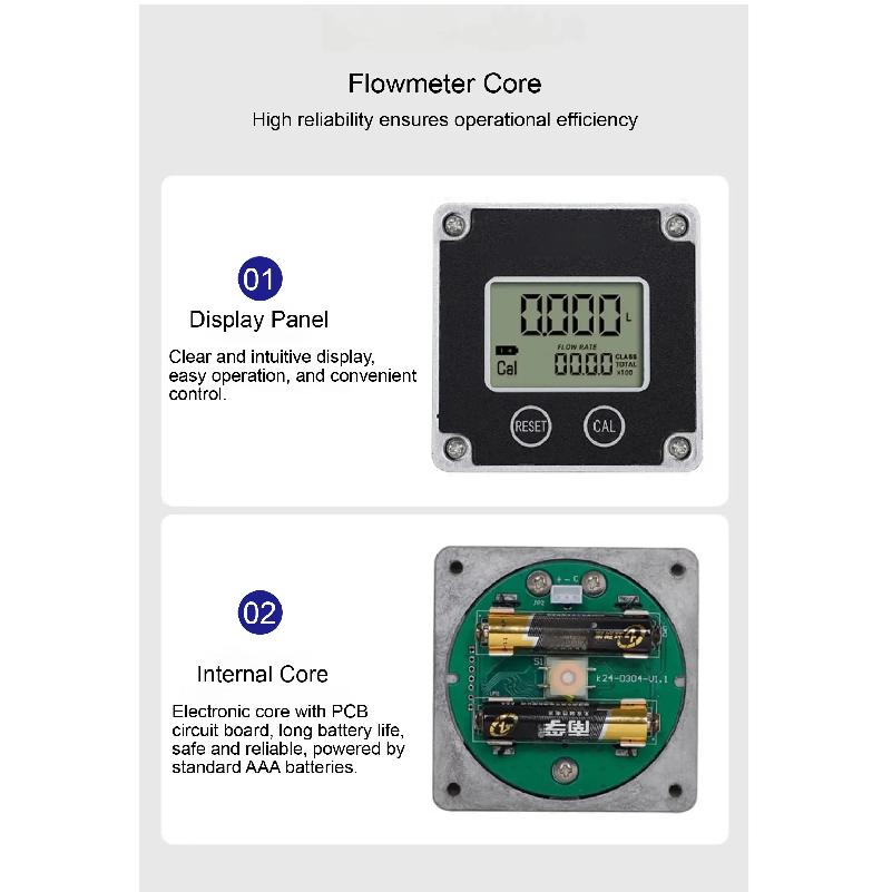 1inch/1.5inch/2inch Electronic Liquid Flow Meter High Precision Stainless Steel Turbine Flowmeter for Water Diesel Petrol Fuel