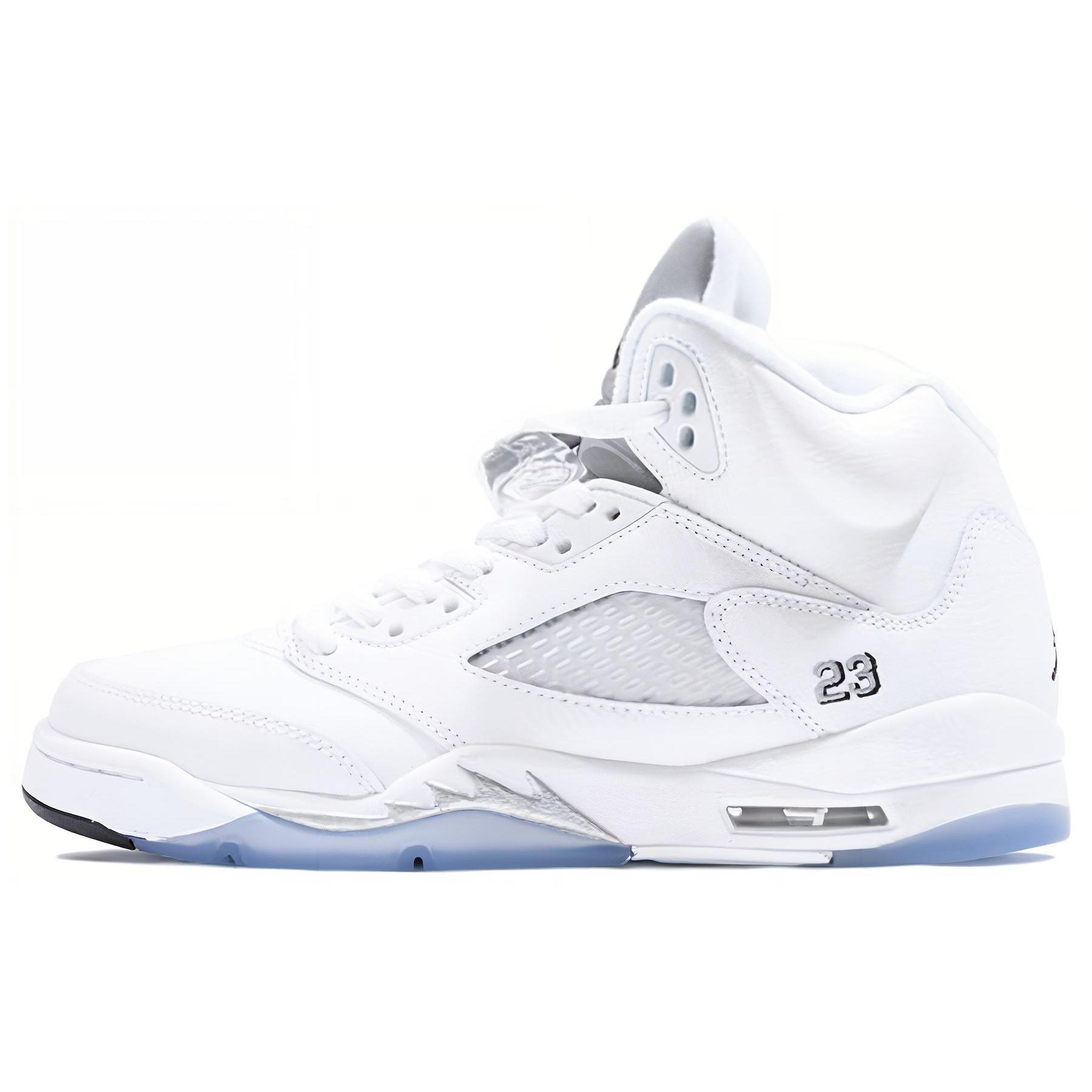 Jordan 5 Retro Metallic White 2015 GS 440888-130 38.5