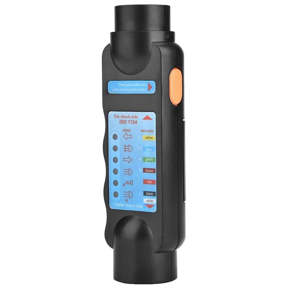 12V 7 Pin Car Towing Light Tester Trailer Plug Socket Diagnostic Tools Wiring Check Light Test Plug Socket Car Truck Accessories