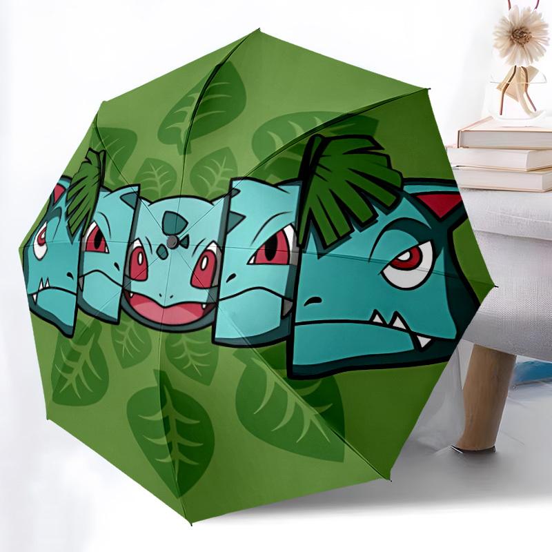 1pc Pokémon Automatic Open/Close Umbrella, Portable 3-Fold Compact Umbrella for Men & Women, Perfect Gift for Birthday121