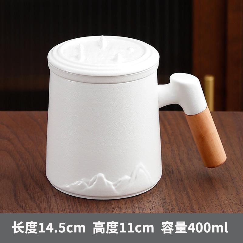 

Керамическая фильтрующая чашка для чая, чашка для разделения чая, офисная керамическая чашка с крышкой, сувенирная чашка 400