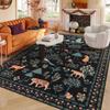 Jungle Animal Living Room Carpet Washable Area Rug Soft Large Rugs for Bedroom Playroom Rug Stain Resistant Floor Mat for Home