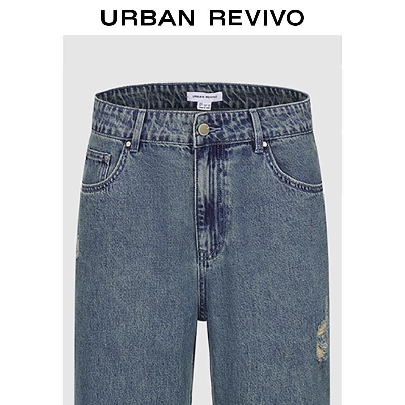 UR Men's Retro Ripped Wide-Leg Jeans