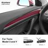 For Tesla Model 3/Y Car Door Panel Sticker Suede Door Panel Modification Scratch Resistant Decorative Sticker