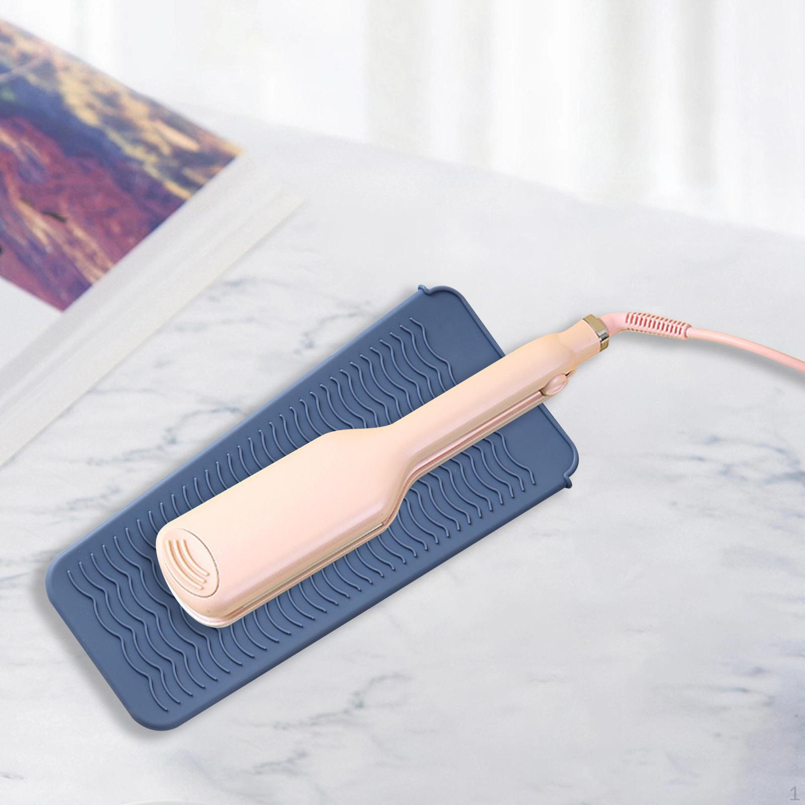 Barber Heat Resistant Silicone Case for Hair Straightener Travel Bag Bkue