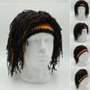 Knittings Hat with Dreadlocks Winter Hat Beanied Funny Man Rastas Wigs Beard Hat