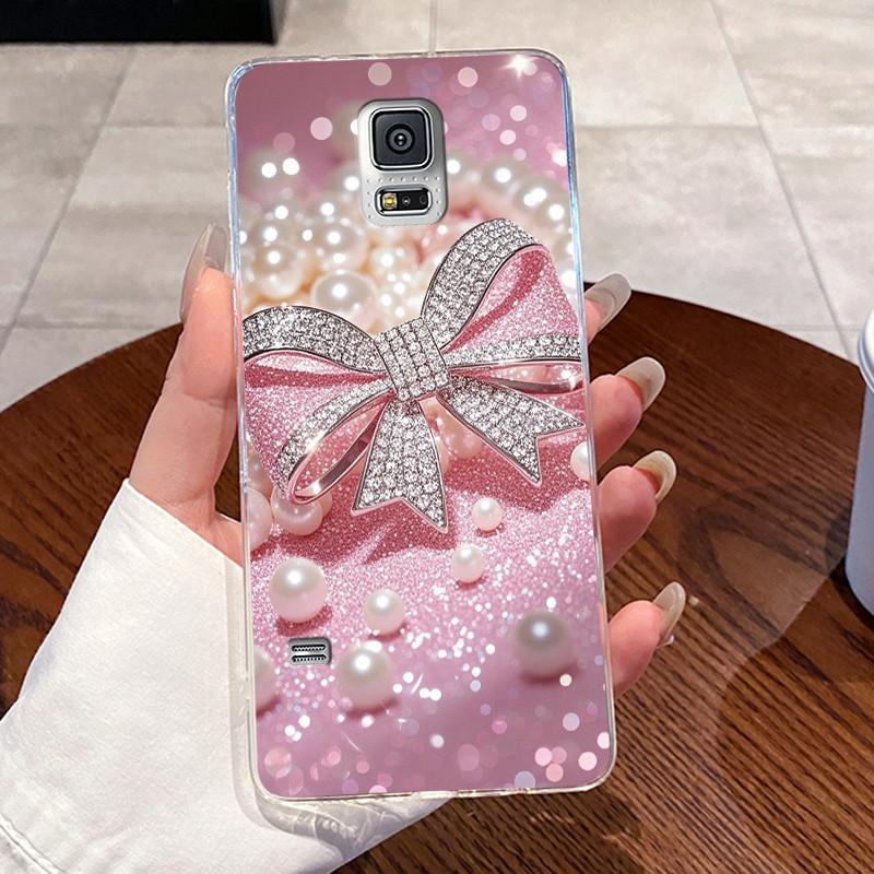 For Samsung Galaxy S5 SV GT-I9600 G900F S5 Neo Silicone Aesthetic Fashion Cute Cat Soft TPU Back Cover Transparent Phone Case