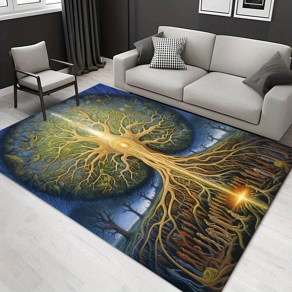 

1pc 1698770855Pattern Carpet, Area Rug For Living Room Bedroom Room Bed Chair Laundry Entryway Corridor Yard Non-slip Outdoor Camping Rug Fl 60cm by 90cm