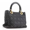 Dior Lady Dior Handbag Canage 2WAYShoulder black Nylon Women Used