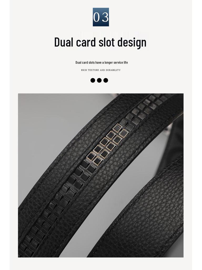 Men's Casual Patchwork Faux Leather Waist Belt with Letter Pattern